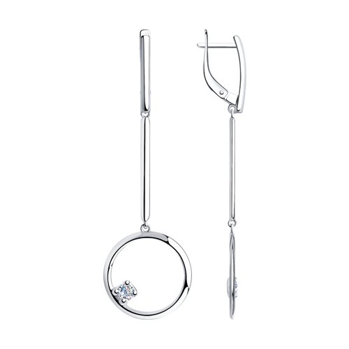 

Серьги женские из серебра SOKOLOV 94023874, фианит, 94023874