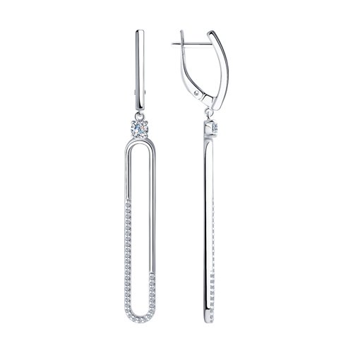 

Серьги женские из серебра SOKOLOV 94023864, фианит, 94023864