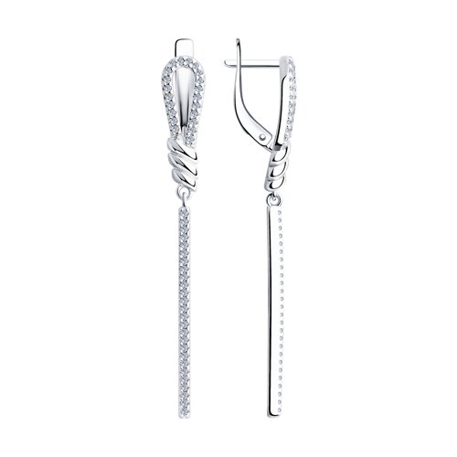 

Серьги женские из серебра SOKOLOV 94023863, фианит, 94023863