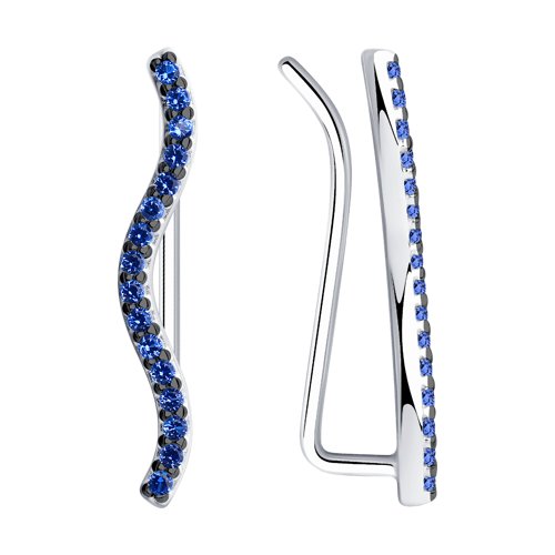 

Серьги женские из серебра SOKOLOV 94023861, фианит, 94023861