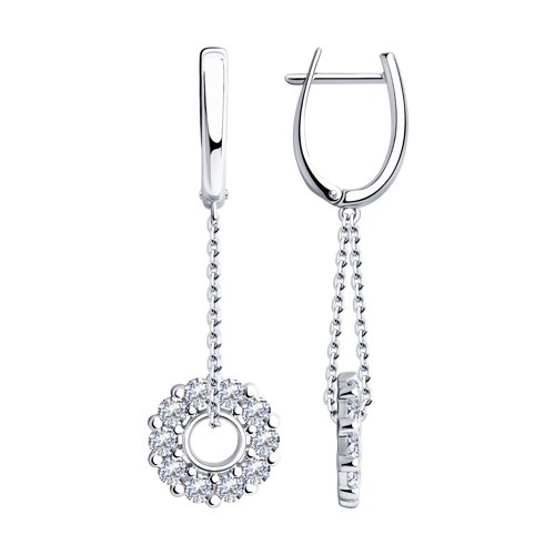 

Серьги женские из серебра SOKOLOV 94023822, фианит