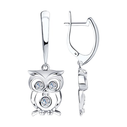 

Серьги женские из серебра SOKOLOV 94023765, фианит, 94023765