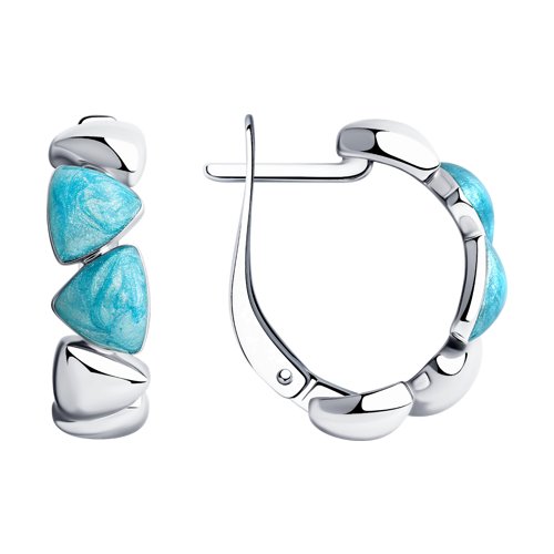 

Серьги из серебра SOKOLOV 94023730, эмаль, 94023730