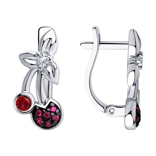 

Серьги из серебра SOKOLOV 94023720, корунд/фианит, 94023720