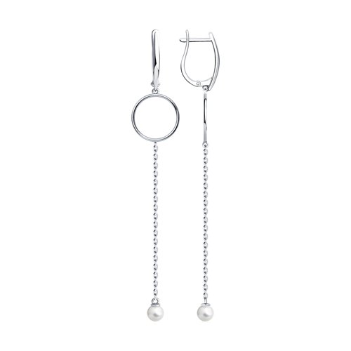 

Серьги женские из серебра SOKOLOV 94023648, жемчуг, 94023648