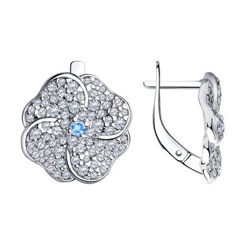 

Серьги женские из серебра SOKOLOV 94023635, фианит, 94023635