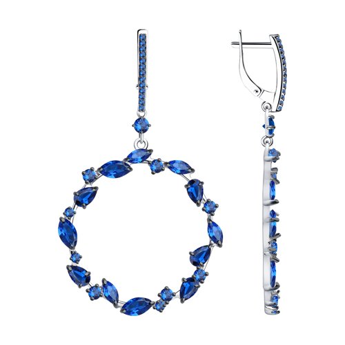 

Серьги женские из серебра SOKOLOV 94023632, фианит, 94023632