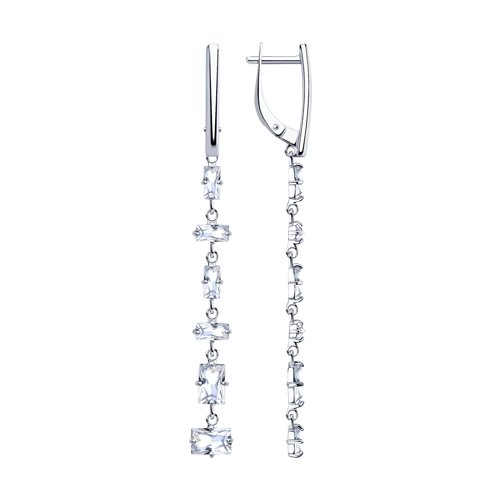 

Серьги женские из серебра SOKOLOV 94023540, фианит, 94023540