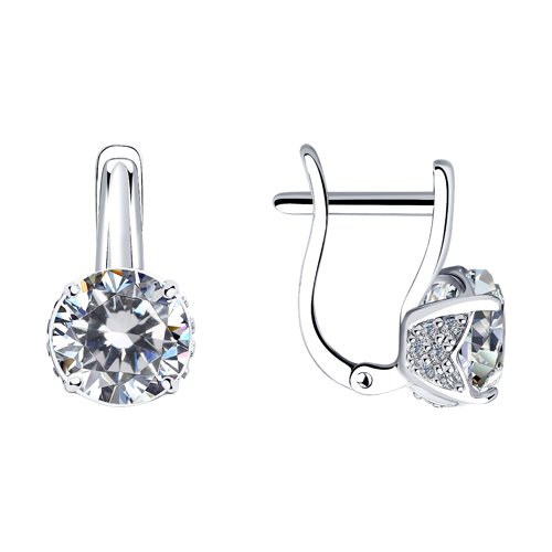 

Серьги из серебра SOKOLOV 94023499, фианит, 94023499