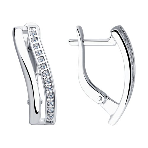 

Серьги женские из серебра SOKOLOV 94023463, фианит, 94023463