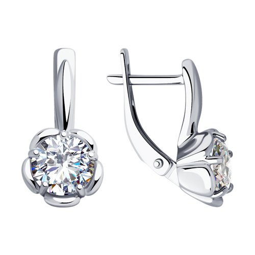 

Серьги женские из серебра SOKOLOV 94023457, фианит, 94023457