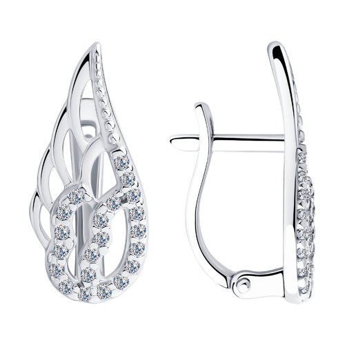 

Серьги из серебра SOKOLOV 94023441, фианит, 94023441