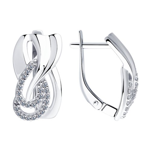 

Серьги женские из серебра SOKOLOV 94023429, фианит, 94023429