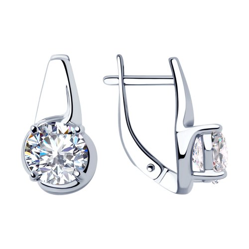 

Серьги женские из серебра SOKOLOV 94023425, фианит, 94023425