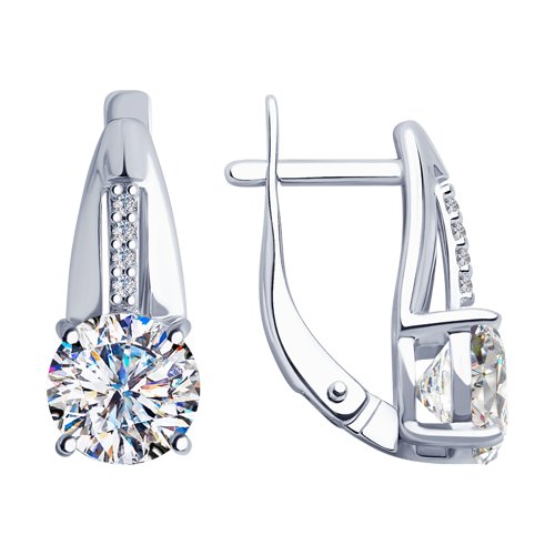 

Серьги женские из серебра SOKOLOV 94023422, фианит, 94023422