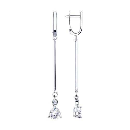 

Серьги женские из серебра SOKOLOV 94023387, фианит, 94023387