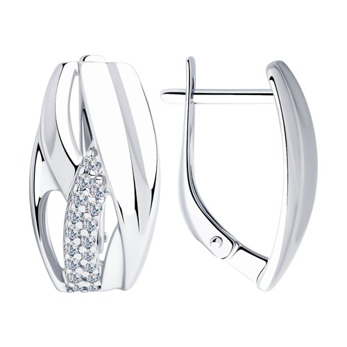

Серьги женские из серебра SOKOLOV 94023299, фианит, 94023299