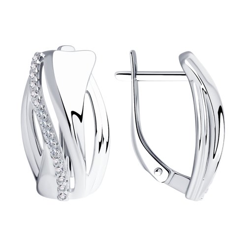 

Серьги женские из серебра SOKOLOV 94023297, фианит, 94023297