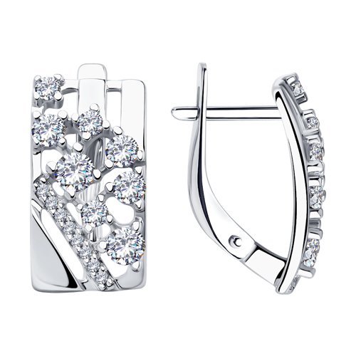 

Серьги из серебра SOKOLOV 94023294, фианит, 94023294