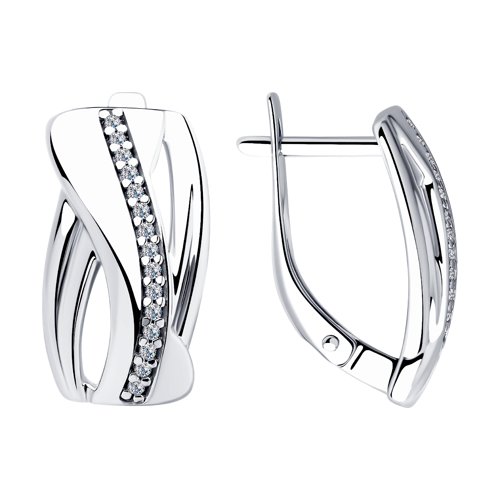 

Серьги женские из серебра SOKOLOV 94023284, фианит, 94023284