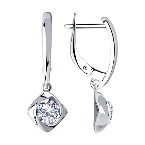 

Серьги женские из серебра SOKOLOV 94023283, фианит, 94023283