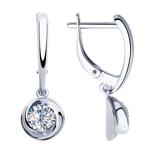 

Серьги женские из серебра SOKOLOV 94023277, фианит, 94023277