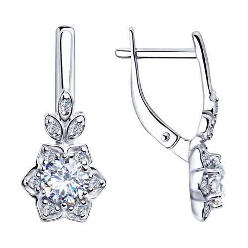 

Серьги женские из серебра SOKOLOV 94023269, фианит, 94023269