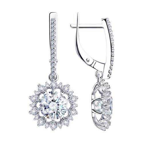 

Серьги женские из серебра SOKOLOV 94023207, фианит, 94023207