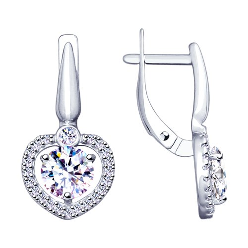 

Серьги женские из серебра SOKOLOV 94023077, фианит, 94023077