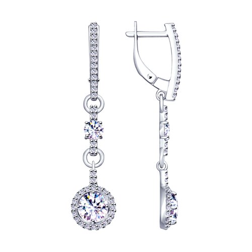 

Серьги женские из серебра SOKOLOV 94023064, фианит, 94023064