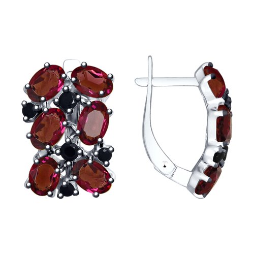 

Серьги женские из серебра SOKOLOV 94023045, фианит, 94023045