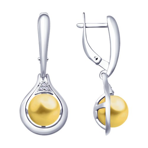 

Серьги женские из серебра SOKOLOV 94023017, жемчуг/фианит, 94023017