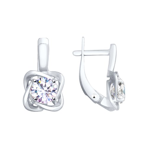 

Серьги женские из серебра SOKOLOV 94023012, фианит, 94023012