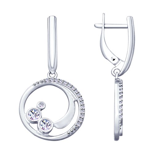 

Серьги женские из серебра SOKOLOV 94023002, фианит, 94023002