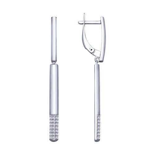 

Серьги женские из серебра SOKOLOV 94022991, фианит, 94022991