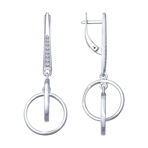 

Серьги женские из серебра SOKOLOV 94022970, фианит, 94022970