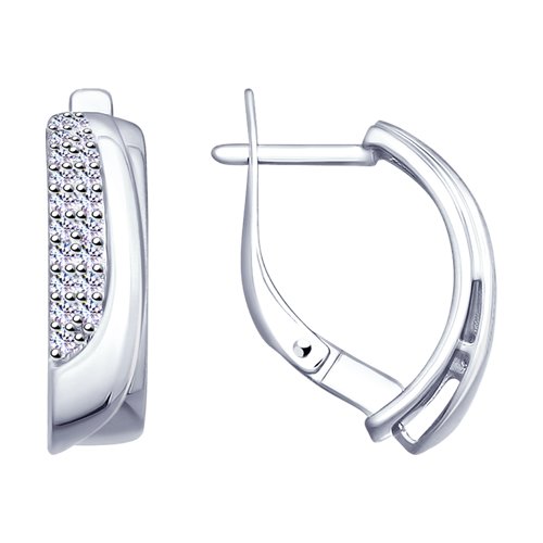 

Серьги женские из серебра SOKOLOV 94022952, фианит, 94022952