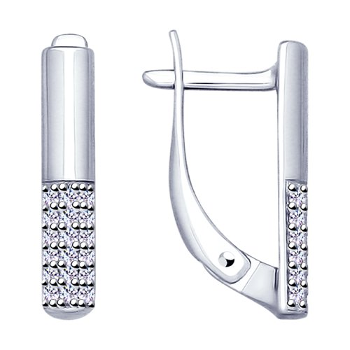 

Серьги из серебра SOKOLOV 94022905, фианит, 94022905