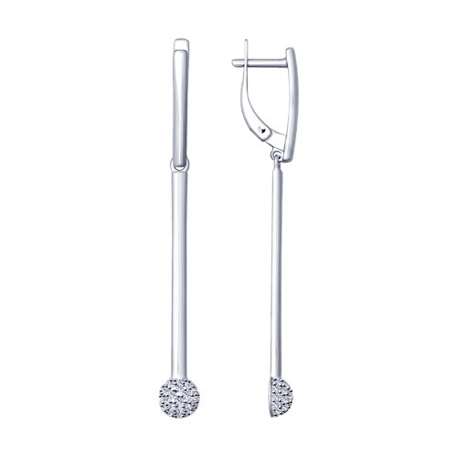 

Серьги женские из серебра SOKOLOV 94022899, фианит, 94022899