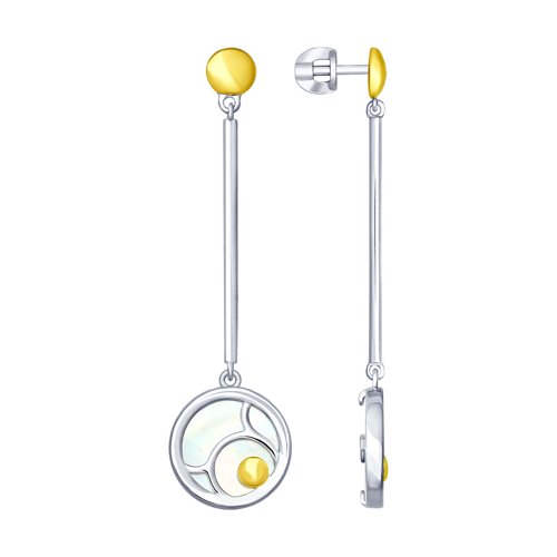 

Серьги женские из серебра SOKOLOV 94022891, перламутр, 94022891