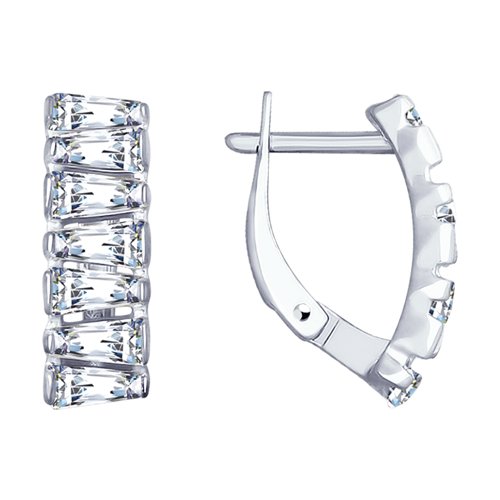 

Серьги женские из серебра SOKOLOV 94022888, фианит, 94022888