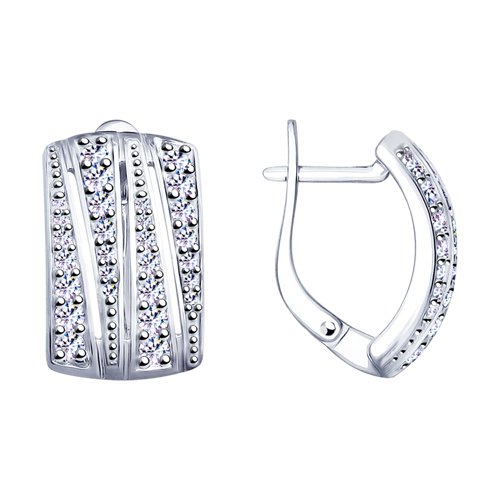 

Серьги женские из серебра SOKOLOV 94022821, фианит, 94022821