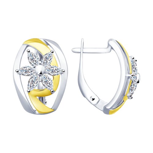 

Серьги женские из серебра SOKOLOV 94022727, фианит, 94022727