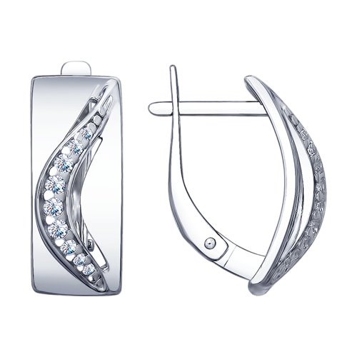 

Серьги женские из серебра SOKOLOV 94022653, фианит, 94022653