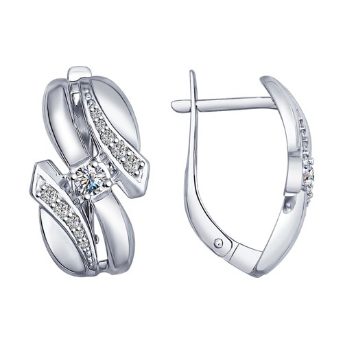 

Серьги женские из серебра SOKOLOV 94022530, фианит, 94022530