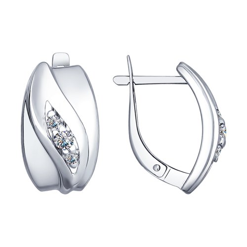 

Серьги женские из серебра SOKOLOV 94022518, фианит, 94022518