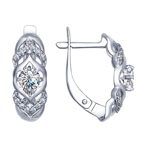 

Серьги из серебра SOKOLOV 94022500, фианит, 94022500