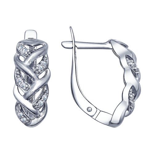 

Серьги из серебра SOKOLOV 94022499, фианит, 94022499