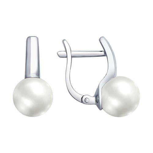 

Серьги из серебра SOKOLOV 94022487, жемчуг искусственный, 94022487