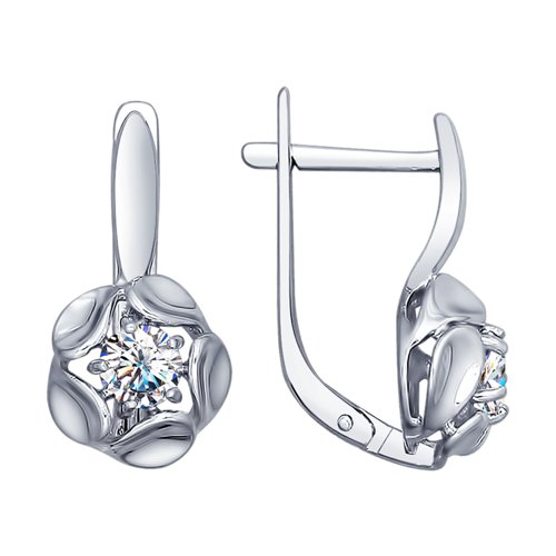 

Серьги женские из серебра SOKOLOV 94022466, фианит, 94022466